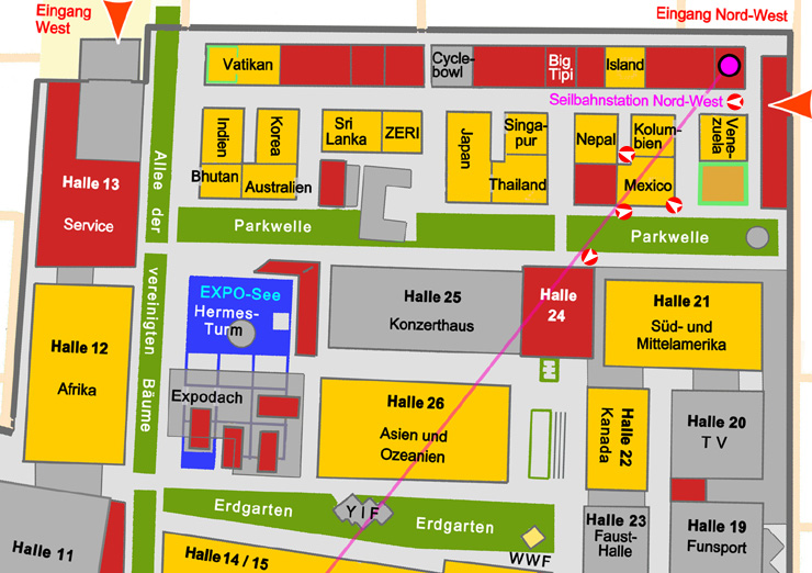 Hannover 2000 Lageplan West